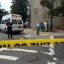 The scene outside the Massachusetts Eye and Ear Infirmary, where two people were shot Wednesday.