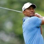 Tiger Woods hit off the seventh tee during the Bridgestone Invitational in Ohio.