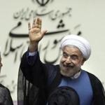 Hasan Rouhani waved after being sworn in as Iran’s president in Tehran.