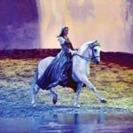 Elise Verdoncq and her horse Omerio performing in Cavalia’s “Odysseo.”  