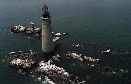 The Graves Island Light Station near the entrance to Boston Harbor is not your average fixer-upper. 
