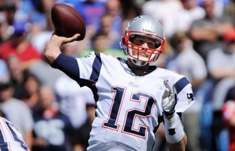 Tom Brady threw a pass early in the game.
