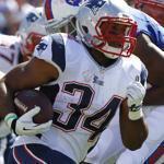 Shane Vereen had the first 100-yard rushing game of his career (101 yards) Sunday against the Bills. (AP Photo/Bill Wippert)