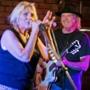 Neil Young, right, joined his wife Pegi on stage at Johnny D's in Somerville Wednesday night.