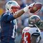 Aaron Dobson caught seven of 10 passes thrown his way Sunday to lead the Patriots with 52 receiving yards.