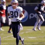 Wide receiver Danny Amendola looked much better in practice Wednesday than he did last week.(AP Photo/Stephan Savoia)