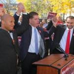 State Representative Martin J. Walsh announced the endorsements of John F. Barros and Felix G. Arroyo.
