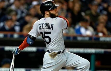 Dustin Pedroia singled in the first.
