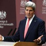 Secretary of State John Kerry spoke to the press in London on Tuesday.