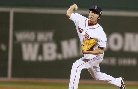 The Cardinals were unable to score in the ninth inning as they faced the Red Sox' Koji Uehara.
