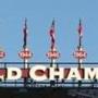 Five of the Cardinals’ 11 championship banners are shown over Busch Stadium.