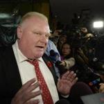 Toronto Mayor Rob Ford spoke with the media at City Hall.