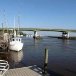 From the deck of Skippers’ Fish Camp in Darien, Ga., diners can see the shrimp boats that ply the Darien River.