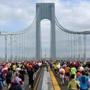 Runners crossed the Verrazano-Narrows Bridge at the start of the New York City Marathon.