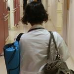 Dr. Aditi Nerurkar, who developed a stress management practice at Beth Israel Deaconess Medical Center, heads off to practice yoga.