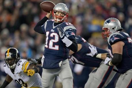 Tom Brady was more comfortable and decisive in the pocket against the Steelers than he has been all season.
