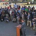 A day after squeezing out a narrow victory over John R. Connolly, mayor-elect Martin J. Walsh held a news conference on Boston Common.