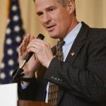 Scott Brown, shown in Nashua in April, has been coy about his political plans.