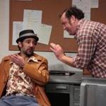  Nael Nacer (left) and Brandon Whitehead in Boston Playwrights Theatre’s production of “Windowmen.”