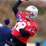 Tom Brady and the rest of the Patriots returned to practice Tuesday after the bye week. (Jonathan.Wiggs )