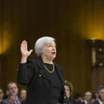 Janet Yellen was sworn in to testify at her confirmation hearing before the Senate Banking Committee.
