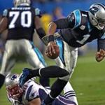 Cam Newton escaped the grasp of Rob Ninkovich on this third-quarter play.