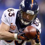 It hasn’t taken Wes Welker long to catch on in Denver. The former Patriots standout already has 61 catches for 648 yards.