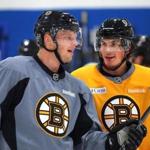 Carl Soderberg (left) is happy to have countryman Loui Ericksson around when a word in Swedish is needed.