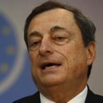 Mario Draghi, president of the European Central Bank, answers questions at a press conference Thursday in Frankfurt, Germany.