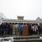 Relatives of victims killed in the Sandy Hook Elementary School tragedy in Newtown, Conn., gave a statement Monday.