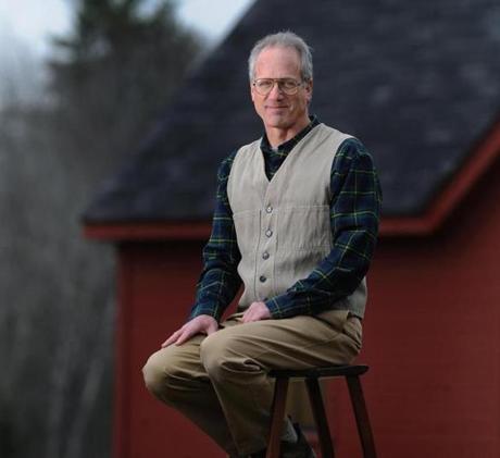 Peter Korn (on a stool he made 30 years ago) founded the Center for Furniture Craftsmanship in Rockport, Maine, in 1993. 
