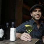 Dan Chavez Stahl, a bartender in San Francisco, with a drink made from Quinetum, sold exclusively to a few US bars.