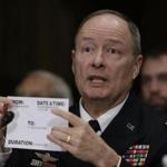 NSA Director General Keith Alexander used a library card as an example while testifying on spying programs before the Senate Judiciary Committee on Wednesday.