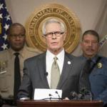 US attorney Barry Grissom announced the arrest of Terry Lee Loewen during a news conference on Friday in Witchita, Kan.