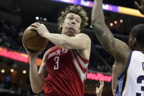 Rockets center Omer Asik (3) has been rumored to be bound for Boston in a trade.
