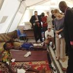 US Ambassador to the United Nations Samantha Power visited a community hospital in the Central African Republic.