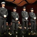 Thirty firefighters were recognized for their service during the Marathon attacks, including the shootout and manhunt in Watertown.
