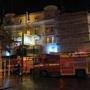 Emergency vehicles at the scene at the Apollo Theater in London.