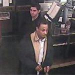 A surveillance camera image showed men alleged to have been involved in robberies in Boston over the weekend.