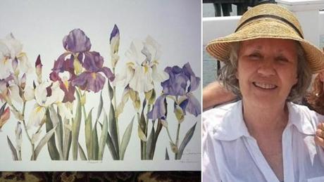 Lyn Snow (right), 72, was well known for her lyrical watercolor paintings of flowers.
