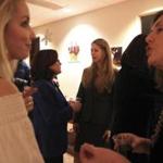 Marla Felcher (center left) spoke with legal counsel Christina Frangos (center right) at a recent Philanthropy Connection event.