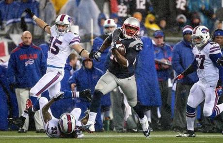 Blount eluded the Bills on an 83-yard return in the third quarter.
