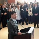 Mayor Martin J. Walsh held a press conference after touring Boston Medical Center on Wednesday.