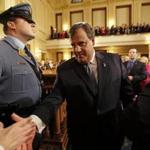 New Jersey Governor Chris Christie  delivered his State Of The State address Tuesday in Trenton, N.J.