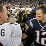 The AFC game features the showdown everyone wanted to see since the preseason — Peyton Manning and Tom Brady duking it out for the 15th and perhaps final time