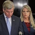 Robert McDonnell and his wife, Maureen, appeared at a news conference Tuesday after learning that they were indicted on charges of illegally accepting gifts and loans.