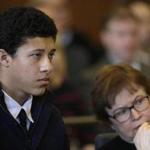 Phillip Chism, 15, and his attorney, Denise Regan, at his arraignment on a second rape charge in Salem Superior Court on Thursday.