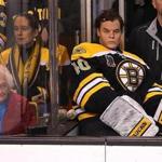 Tuukka Rask took the bench in the second period.