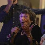 Anita Garlick performed her stand-up routine at her 90th birthday party in January.