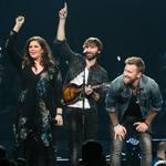 Lady Antebellum — Hillary Scott, Dave Haywood, and Charles Kelley — played to a sold out TD Garden Friday night.